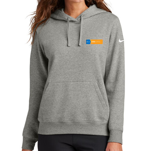 Blusource - Ladies Club Fleece Sleeve Swoosh Pullover Hoodie Thumbnail
